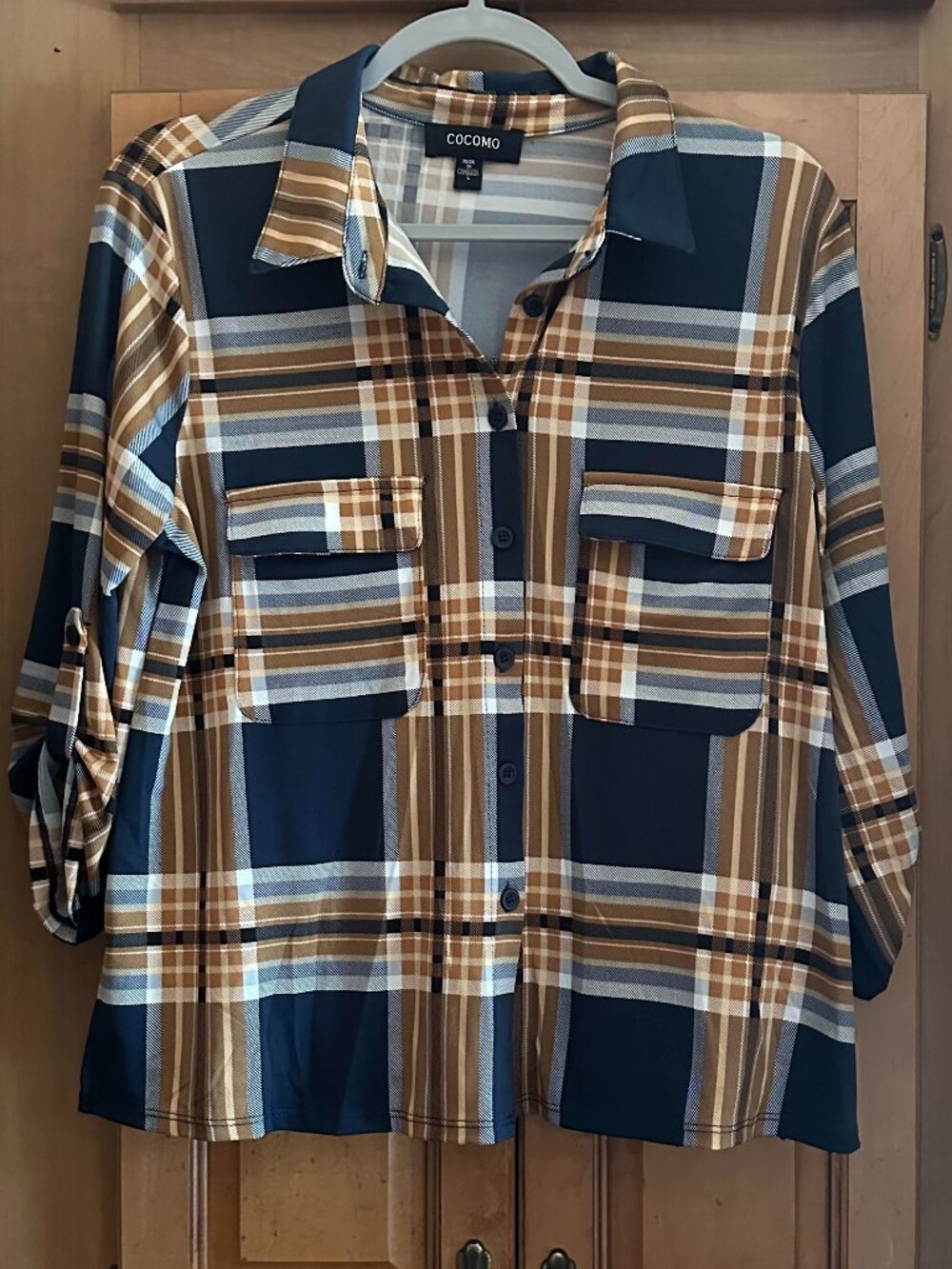 Cocomo Plaid Multicolor Top- L